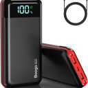 Portable Charger Power Bank 52800mAh Powerbank PD 30W and QC 4.0 Fast Charging Built-in Bright flashlight LED Display 2 USB 1Type-C Output External Battery Pack for iPhone, Samsung, iPad etc (Red)
