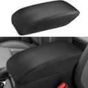 INTGET Center Console Armrest Cover for Subaru Ascent Accessories 2019-2024 2020 2021 2022 2023 Car Leather Middle Console Arm Rest Box Lid Seat Cover Protector Saver (Black Stitches, 2019+)