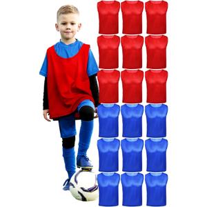 Youth Scrimmage Vests & Soccer Pennies Breathable Mesh Soccer Pinnies, Pennies for Sports Youth