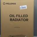 PELONIS PHO15A2AGW, Basic Electric Oil Filled Radiator, 1500W Portable Full Room Radiant Space Heater with Adjustable Thermostat, White, 26.10 x 14.20 x 11.00 in