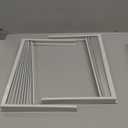 Mxclimate Window Air Conditioner Side Panels with Frame,Window AC Accordion Filler Curtain Kit,Adjustable Insulation Panels for Window AC Seal Replacement Screen (10,000 BTU)