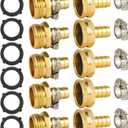 5 Set Garden Hose Repair Connector Kit with Clamps, Fit for 1/2" Garden Hose Fitting,1/2" Barb x 3/4" GHT Garden Hose Adapter/Fittings, Water Hose Repair Kit