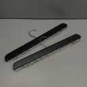 Tank Top Hanger with Premium Wood, 24 Large Capacity, Space Saving,360 Degree Rotating, Foldable Metal Hooks, Tank Tops (Black)