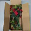 Grunyia Artificial Flowers Bouquet Christmas Floral Pine Cones Red Fake Berry Picks Stems Holly Holiday Floral Picks for Xmas Tree Party Decoration DIY Indoor Table Centerpieces