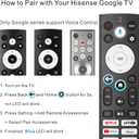 Replacement Remote for Hisense TV, for Hisense Remote Google Series with Voice Command