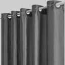 Furlinic No Hook Long Shower Curtain 78 Length,Soft Polyester Fabric Wahable Shower Curtain Liner,Modern Hotel Spa Style Bathroom Curtains with 10 Plastic Built-in Grommets,Dark Grey 72x78 Inch