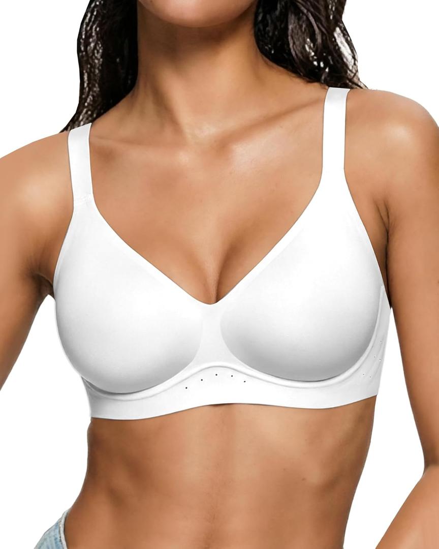 As Fairy Bras for Women No Underwire Jelly Wireless Seamless Full Coverage Comfortable Bra with Airholes, 34D