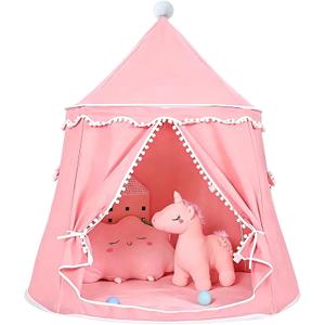 Kids Play Tent, Kids Castle with Carry Bag, Kids Playhouse for Kids Ages 3-8, Portable Children Game Tent, Toddler Tent for Kids Indoor/Outdoor (Pink)