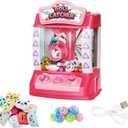 Generic Arcade Candy Capsule Claw Game Prizes Toy Mini Vending Machine Electronic Small Toys Claw Machine for Toddlers Girls Boys, Pink 10 Dolls, 20x19x29.6cm