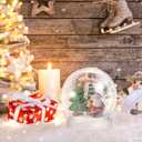 BESTOYARD 15 Pack Snow Globes with Screw Off, 2.75 X 2.36 Inch DIY Clear Plastic Water Jar Make Your Own Globe for HER Valentine Holiday Crafts Christmas Home Decoration