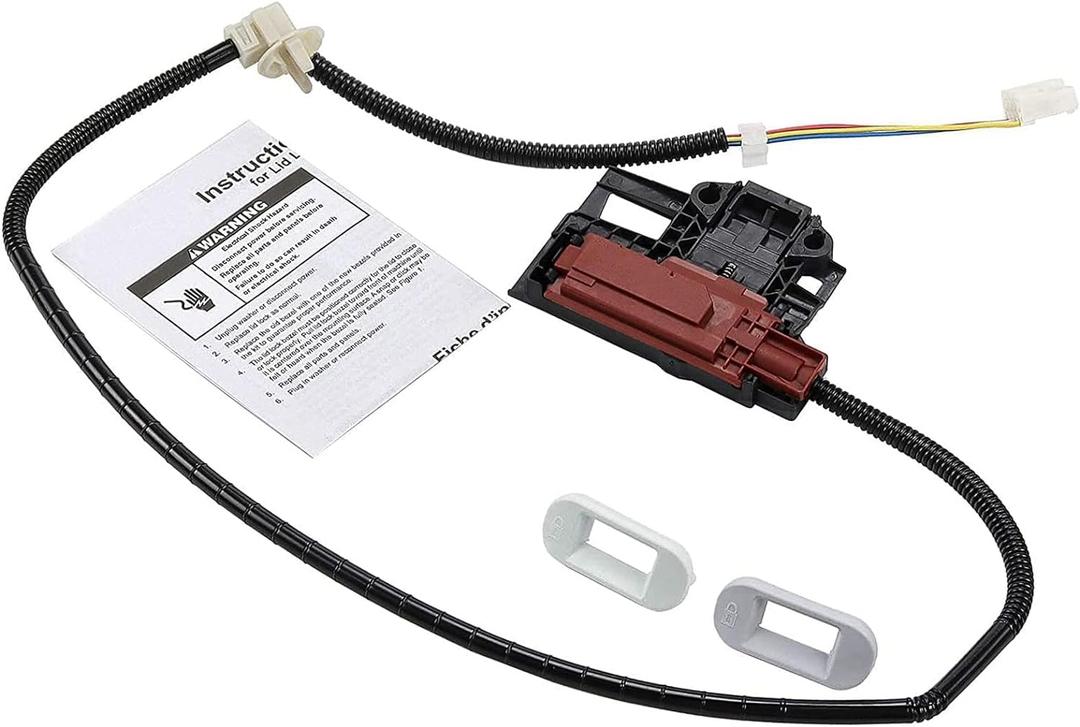 W10404050 W10238287 Washer Lid Lock Latch switch Assembly Compatible with Whirl.pool Ken.more Washer Parts AP5263307,PS349762,W10744659 by TOMOON