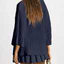 SENSERISE Fall Sweater Sets Skirt Sets Women 2 Piece Outfits Long Sleeve Top and Skirts Set Loungewear (Small, Navy Blue)