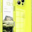 Rectangle Case Compatible for iPhone 15 Pro, Full Camera Protection & Reinforced Corners TPU Cushion Clear Cover, Shockproof Silicone Phone Case for Women Girls (iPhone 15 Pro, Yellow)
