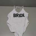 Birde Women's Strappy Swimwear One Piece Bikini Swimsuits Blackless Monokinis (White, M)