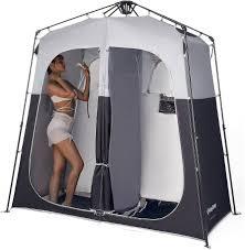 KingCamp Instant Shower Tent, Portable Superior Stable Privacy Shelter, 2 Large Rooms Outdoor Toilet Tent with Floor for Beach, Camping & Hiking, Setup in Under 60s