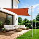Stainless Steel Shade Sail Poles, 10FT Heavy Duty Sun Shade Poles with Pulley System, Weather-Resistant Shade Sail Post Kit for Backyard Patio Garden, Adjustable Raise & Lower Shade Canopy, 2 Pack