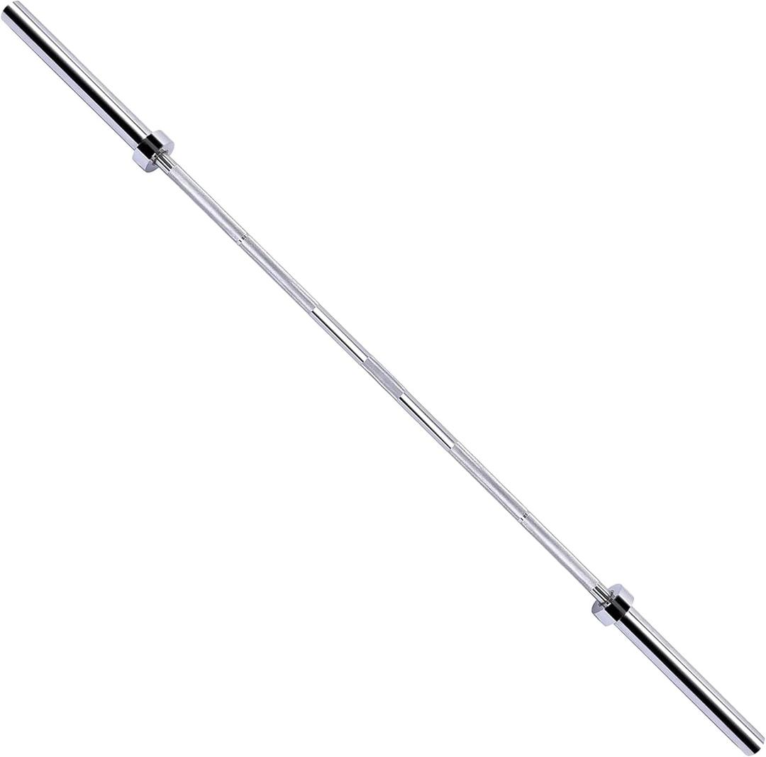 Fitvids Olympic Barbell Bar for Power Lifting and Weightlifting, 700 Pound Capacity, 2 Inch Diameter (6FT Chrome)