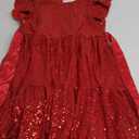 GRACE KARIN Girls Formal Party Dress Sequin Birthday Fancy Dresses Wedding Guest Dance Ruffle Dress 10-12Y