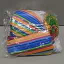 Yahenda 5 Pcs Mexican Costumes Women Serape Poncho Straw Sombrero Headbands 3 Necklace Cinco de Mayo Outfit Colorful