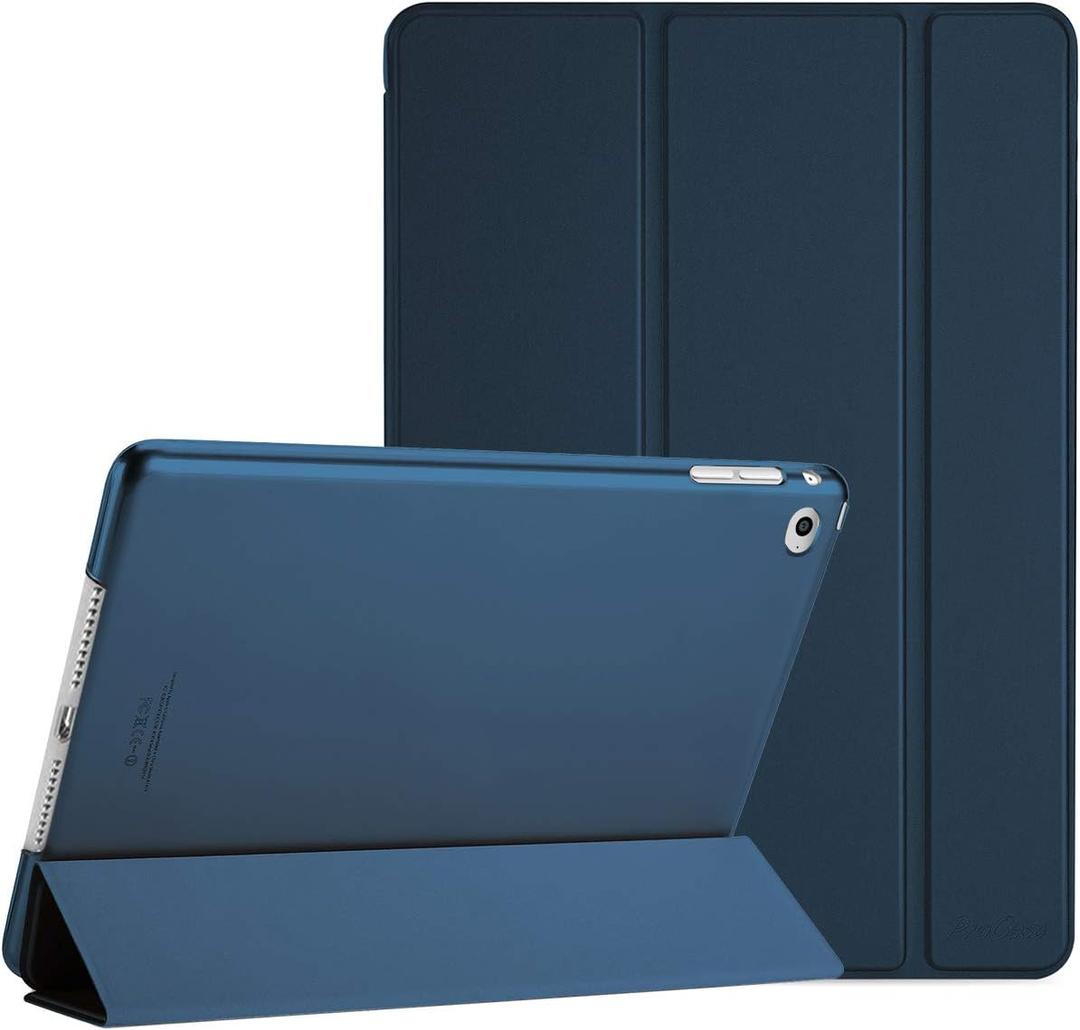 ProCase Smart Case for iPad Air 2 2014, Ultra Slim Lightweight Stand Protective Case Shell with Translucent Frosted Back Cover for iPad Air 2nd (A1566 A1567) -Navy
