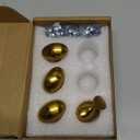 Goo-Ki 1.2 Inch(36MM) Oval Brushed Gold Drawer Knobs, Modern Zinc Alloy for Cabinet Knobs for Dresser,6 Packed