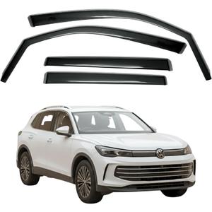 in-Channel Rain Guards for Volkswagen TIGUAN (MK3, 2024-present), Sleek Side Window Deflectors & Vent Visors, High Clarity Anti-Fog Wind Deflectors, Standard 4-Piece Set
