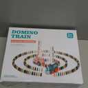 200 PCS Domino Train Toys Set, Automatic Dominos Building and Stacking Creative Game 4-8, Electric Dominoes Stem Montessori Toys for Kids Autistic Boys Girls 3 4 5 6 Year Old Valentines Birthday Gifts