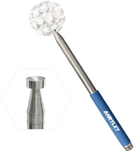 Ahrylxy 10 FT Dics Golf Retriever, Telescoping Magnetic Pole with Suction Cup Ball, Retrieve Discs in Trees, Bushes, Water, Rocks