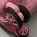 Kono Carry On Luggage 20 Inch Expandable 22x14x9 Airline Approved Hard Shell Travel Trolley 4 Spinner Wheels Lightweight Polypropylene Suitcase with TSA Lock, Pink