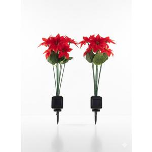 Solar Light Flower Shape Outdoor Garden Decor Solar-Powered Fairy Light for Garden and Patio Elegant and Design for Festivals and Holidays 2 Pack