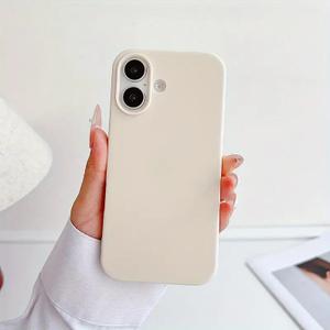Soft Candy-Color Silicone Phone Case For iPhone 11 12 Pro Max 13 Mini, Camera Protection, XS X XR 7 8 Plus SE2020, Matte Shockproof, Beige, For iPhone 7