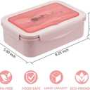 LOVINA Bento Boxes for Adults - 1100 ML Bento Lunch Box For Kids Childrens With Spoon & Fork - Durable for On-the-Go Meal, BPA-Free and Food-Safe Materials