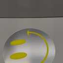 DARENYI Yellow Preppy Mirror Circle, 12 inch Smiling Face Aesthetic Mirror for Teen Girls Preppy Room Wall Decor (11.8"L x 11.8"W)