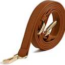 Leather Purse Strap Replacement Crossbody,Long Thin Strap, Adjustable Crossbody Straps for Handbags, Shoulder Strap (0.7in-Orange-Brown & Gold Hardware)