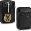 Sayram SP5 EDC Pouch, Pocket Organizer, Small Pocket Organizer with Patches Area, EDC Pouch Organizer with 6 Pockets for EDC Gears, Zippered Multitools Organizer Utility Pouch Tool Bag, Black