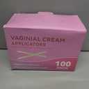 100 PACK Disposable Vaginal Suppository Applicator for Women, Fits Most Lubricants Creams Gels Pills Tablet Suppositories, Threaded End, Soft & Small Tip, with Dosage Markings, Individually Wrapped