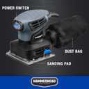 Hammerhead 2.0-Amp 1/4 Sheet Palm Sander with 12pcs Sandpaper HAPS020