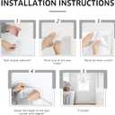 NICETOWN Pure White Door Curtain for Window, Thermal Insulated Adjustable Magnetic Blinds for Window Covering, Roman Roll Up Shade for Patio Glass Door, 1 Panel, 36 x 72 inches Long