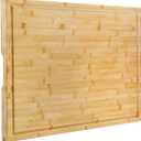 Utoplike Extra Large Cutting Board for kitchen, 30 x 20 Inch Bamboo Chopping Boards, Wood Stove Top Cover, Over the Sink Butcher Block with Juice Groove for Turkey, Meat, Vegetables, BBQ, 1"Th