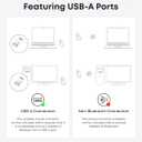 Anker 2.4G Wireless Vertical Ergonomic Optical Mouse for Work, Multi-Device Connectivity, 800/1200 /1600 DPI, 5 Buttons for Laptop, Desktop, PC, MacBook - Black