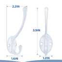 Wall Hooks for Hanging, 15-Pack Heavy Duty Metal Coat Hooks, for Living Room, Bathroom, Kitchen, Bedroom for Towel, Hat, Key, Closet, Bag (Silver)