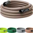 Flexzilla Colors Garden Hose 5/8 in. x 25 ft., Lightweight All-Weather Water Hose, Durable and Flexible, Leak-Free Connections, Brown Mulch
