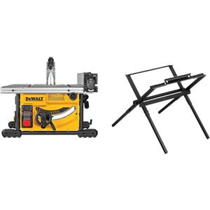 DEWALT Portable Table Saw with Stand, 8-1/4 inch, up to 48-Degree Angle Cuts (DWE7485WS)