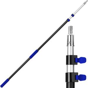 Bates- Telescoping Pole, 5 to 12 Ft Long, Black & Dark Blue, Long Paint Roller Extension Pole for Painting