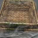 StorageWorks Wicker Storage Basket, Water Hyacinth Basket for Organizing, Decorative Water Hyacinth Storage Baskets, Set of 2, Large and Small (11"L x 11"W x 7"H + 9"L x 9"W x 6"H)