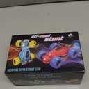 Toddler Monster Truck Toys,Dinosaur Toys for Ages 3-4 Friction Spin Stunt Race Cars,2 PCS Push and Go Baby Toy Cars,Off Road 360 Rotating Trucks,Christmas Birthday Gifts for Kids 3 Year Old Boys Girls (Green and Red)