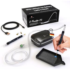 Picmondoo Diamond Art Pen with Digital Display and 5 Gears - Wireless Diamond Painting Pen with Vacuum Pump with Accessories for Fast & Easy Diamond Art, AB Stones Compatible (Black)