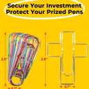 50 Pcs Metal Pen Holder Clips for Notebook, Heart Pen Clip for Notebook, Jumbo Paper Clips with 10 Colors (Gold, Rose Gold, Silver, Blue, Pink, Purple, Green, Red, Rainbow, Rose Gold Cross)