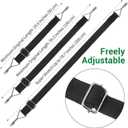 12 Pcs Adjustable Flat Bungee Cords with Hooks, 78" Long Flat Heavy Duty Latex Straps with Length Adjustment Metal Buckle, for Outdoor, Camping, Tarps, Bike Rack, Truck, Moving Heavy Duty Cargo (Black
