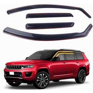 in-Channel Rain Guards 4-Piece Compatible with 2021-2025 Jeep Grand Cherokee L Window Visors Side Window Deflectors Vent Visor Shield Shade